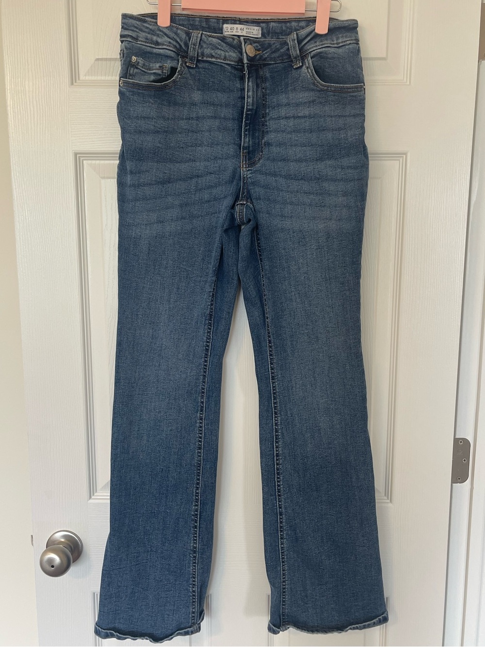 Denim Co Medium Blue Flared Wide-Leg Jeans